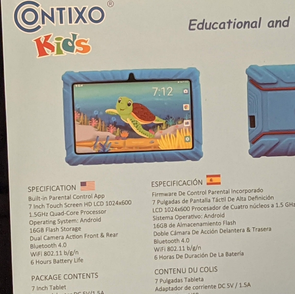 Contixo Kids Learning Tablet V8-2 Android 8.1 Bluetooth WiFi Educational Games - Picture 6 of 9
